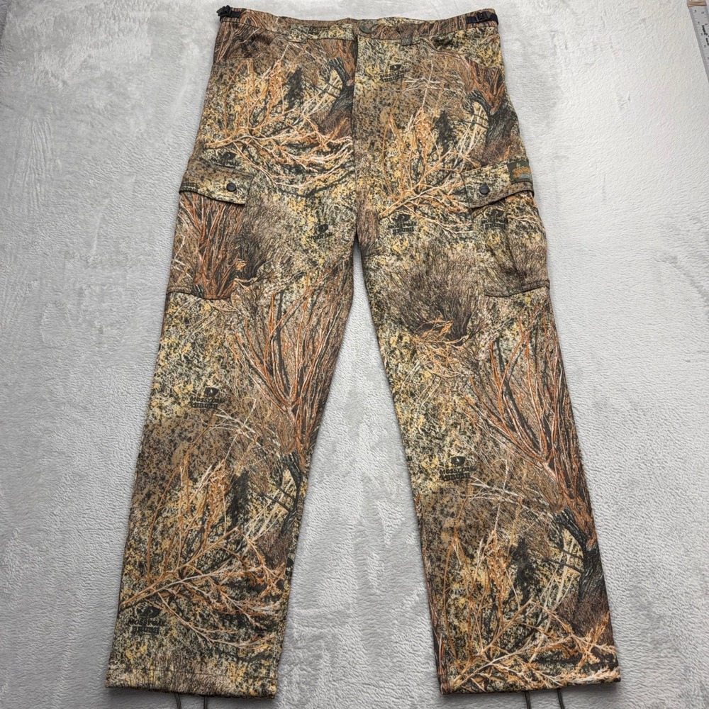 ScentLok Cargo Pants Mens L Brown Mossy Oak Brush Camo Hunting Odor Eliminating